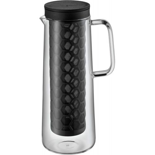 더블유엠에프 WMF Cold Brew Kaffeezubereiter, CoffeeTime, Hoehe 27 cm, Fuellmenge 1,2l Ø 12 cm, Glas Handwasche, Aromawaben-Dauerfilter, Kaffeekanne