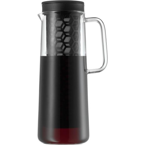 더블유엠에프 WMF Cold Brew Kaffeezubereiter, CoffeeTime, Hoehe 27 cm, Fuellmenge 1,2l Ø 12 cm, Glas Handwasche, Aromawaben-Dauerfilter, Kaffeekanne