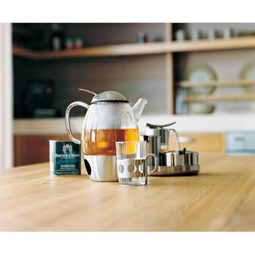 더블유엠에프 WMF SmarTea Teekanne, mit Sieb und Stoevchen, Glas, Edelstahl Cromargan, spuelmaschinegeeignet, V 1, 0l, H 20 cm