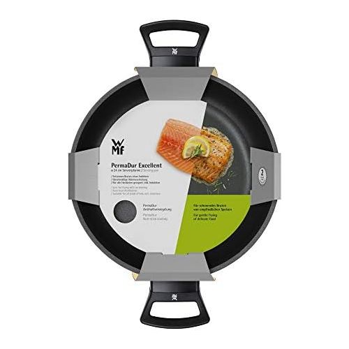 더블유엠에프 WMF PermaDur Excellent Servier-Schmorpfanne 24 cm, hoher Rand, Aluminium beschichtet, Induktion, Kunststoffgriff mit Flammschutz