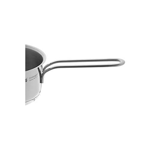 더블유엠에프 WMF Mini Stielkasserolle, 16 cm, klein, Metalldeckel, Kochtopf 1,2l, kleiner Topf fuer Singlehaushalt, Cromargan Edelstahl poliert, Induktion, stapelbar, ideal fuer kleine Portionen