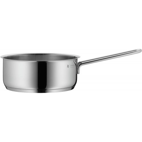 더블유엠에프 WMF Mini Stielkasserolle, 16 cm, klein, Metalldeckel, Kochtopf 1,2l, kleiner Topf fuer Singlehaushalt, Cromargan Edelstahl poliert, Induktion, stapelbar, ideal fuer kleine Portionen