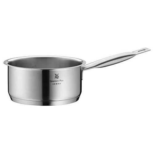 더블유엠에프 WMF Gourmet Plus Topfset 5-teilig, Cromargan Edelstahl mattiert, Toepfe mit Metalldeckel, Induktionstoepfe, Topf Induktion, Innenskalierung, Dampfoeffnung, unbeschichtet