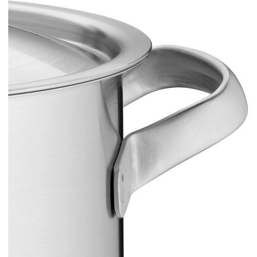 더블유엠에프 WMF Gourmet Plus Topfset 5-teilig, Cromargan Edelstahl mattiert, Toepfe mit Metalldeckel, Induktionstoepfe, Topf Induktion, Innenskalierung, Dampfoeffnung, unbeschichtet