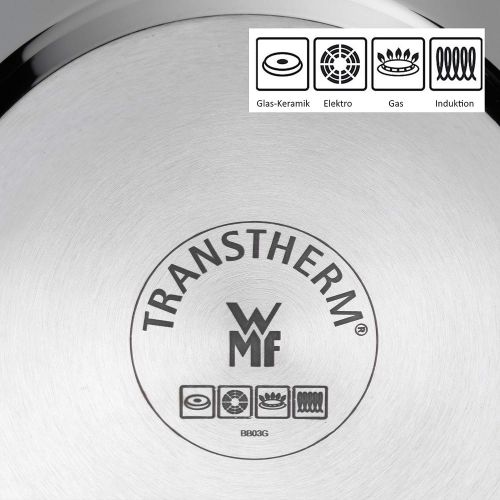 더블유엠에프 WMF Gourmet Plus Topfset 5-teilig, Cromargan Edelstahl mattiert, Toepfe mit Metalldeckel, Induktionstoepfe, Topf Induktion, Innenskalierung, Dampfoeffnung, unbeschichtet