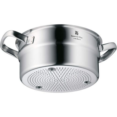 더블유엠에프 WMF Gourmet Plus Topfset 7-teilig, Cromargan Edelstahl mattiert, Toepfe mit Metalldeckel, Induktionstoepfe, Topf Induktion, Innenskalierung, Dampfoeffnung, unbeschichtet