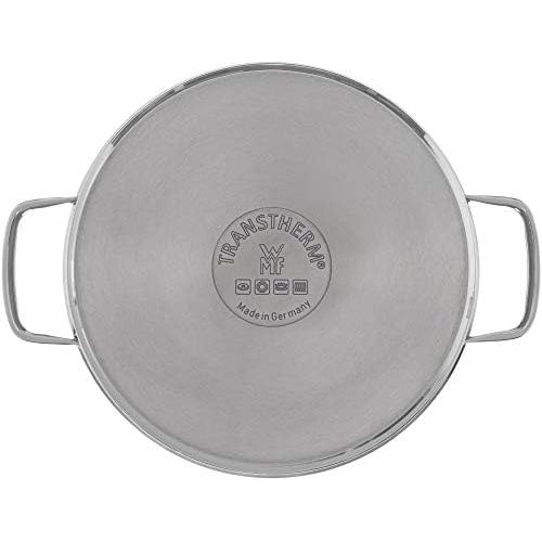 더블유엠에프 WMF Compact Cuisine Topfset 4-teilig, Cromargan Edelstahl poliert, Toepfe mit Glasdeckel, Induktionstoepfe, Topf Induktion, Innenskalierung, unbeschichtet, stapelbar