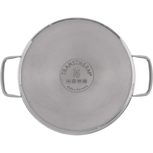 더블유엠에프 WMF Compact Cuisine Topfset 4-teilig, Cromargan Edelstahl poliert, Toepfe mit Glasdeckel, Induktionstoepfe, Topf Induktion, Innenskalierung, unbeschichtet, stapelbar