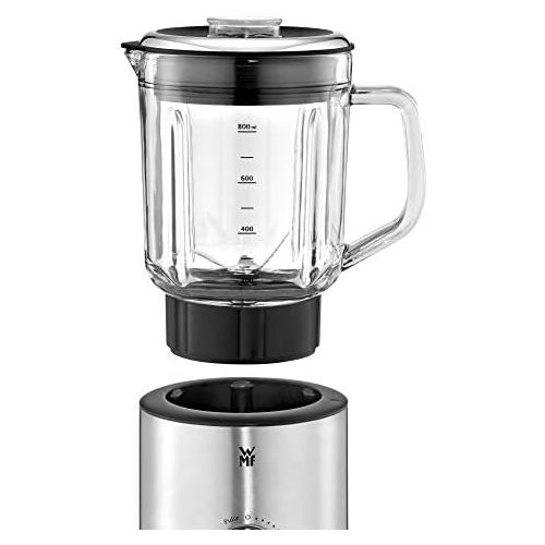 더블유엠에프 WMF Kuechenminis Kompaktmixer, Standmixer, 400 Watt, Glasbehalter 0,8 l, Pulsstufe, cromargan matt/silber