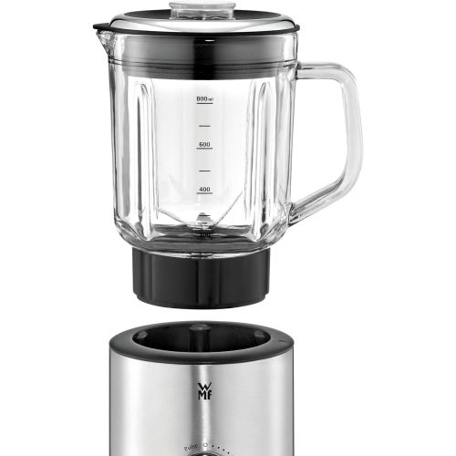 더블유엠에프 WMF Kuechenminis Kompaktmixer, Standmixer, 400 Watt, Glasbehalter 0,8 l, Pulsstufe, cromargan matt/silber