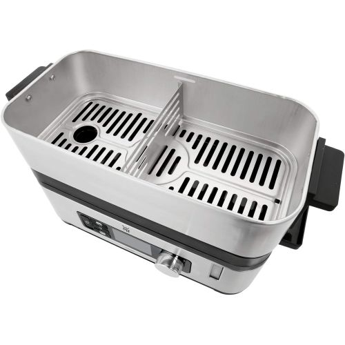 더블유엠에프 WMF KUECHENminis Dampfgarer, 2 individuell regulierbare Garraume mit je 2,15 l, Warmhaltefunktion und Aromaverstarker, 900W