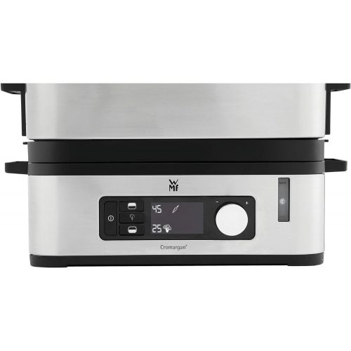 더블유엠에프 WMF KUECHENminis Dampfgarer, 2 individuell regulierbare Garraume mit je 2,15 l, Warmhaltefunktion und Aromaverstarker, 900W