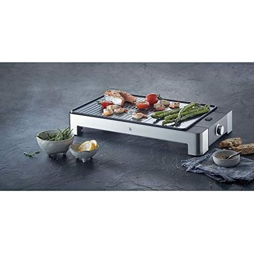 더블유엠에프 WMF Lono Tischgrill flach und gerippt (2300 W, Elekrogrill mit variabler Temperatureinstellung)