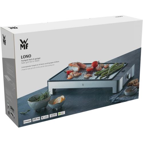 더블유엠에프 WMF Lono Tischgrill flach und gerippt (2300 W, Elekrogrill mit variabler Temperatureinstellung)