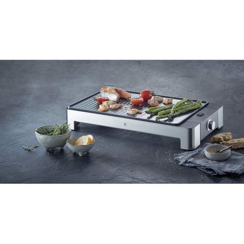 더블유엠에프 WMF Lono Tischgrill flach und gerippt (2300 W, Elekrogrill mit variabler Temperatureinstellung)