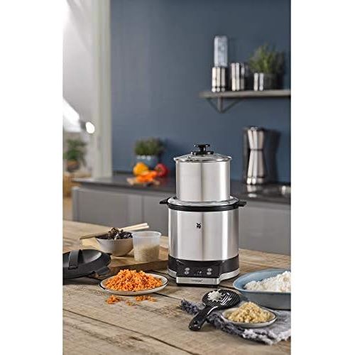 더블유엠에프 WMF Kuechenminis Reiskocher (220 W, mit Lunch-to-go-Box, Damfgarer, platzsparend, Innentopf mit To-Go-Deckel (1,0l)) cromargan matt