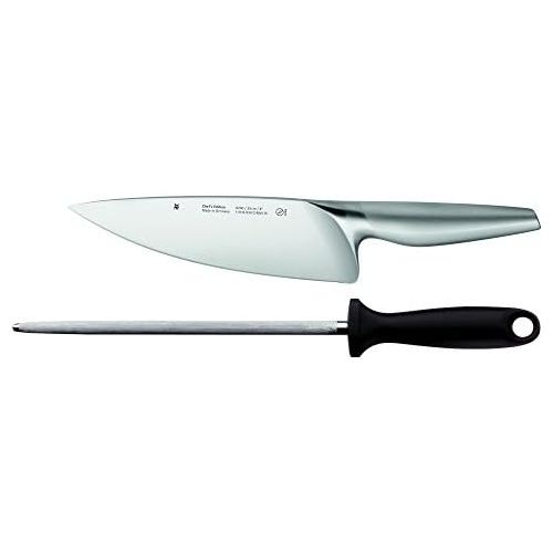 더블유엠에프 WMF Chef’s Edition 2-Piece Knife Set, Special Blade Steel, 1 Forged Knife, 1 Sharpening Steel, Wooden Cassette, Kitchen Knife