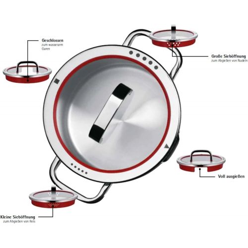 더블유엠에프 WMF Function 4 18/10 Stainless Steel 24cm Low Casserole with Lid