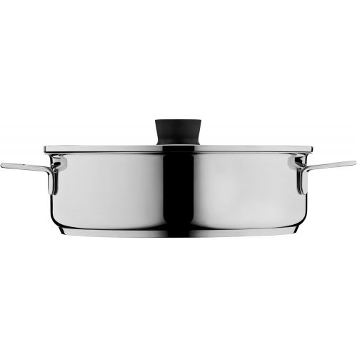더블유엠에프 WMF VarioCuisine Roasting Dish with Silence Glass Lid Including Thermometer, Cromargan Stainless Steel, Induction and Silicone Rim
