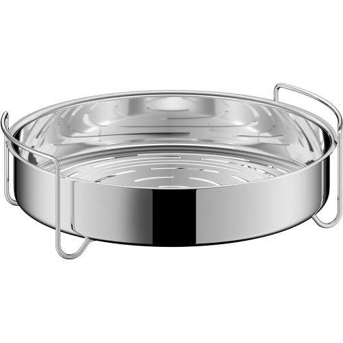 더블유엠에프 WMF VarioCuisine Roasting Dish with Silence Glass Lid Including Thermometer, Cromargan Stainless Steel, Induction and Silicone Rim