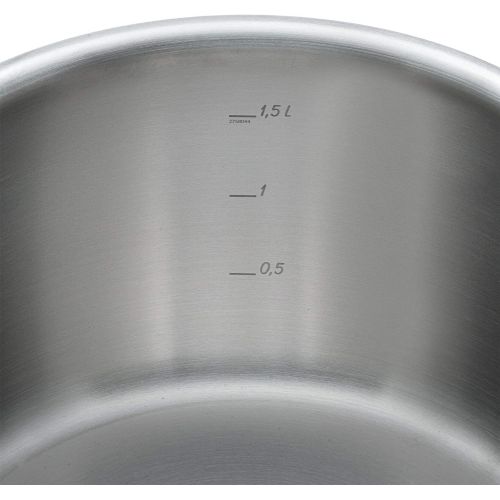 더블유엠에프 WMF Gourmet Plus, Low Casserole with Lid, Stainless Steel, 16 cm, 1.4 litre