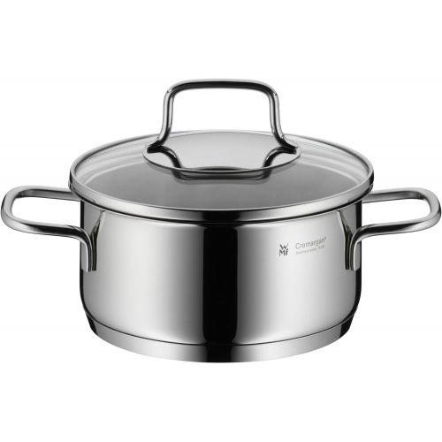 더블유엠에프 WMF Astoria Set of Pots, 5 Pieces, with Glass Lid, Cooking Pot, Saucepan, Cromargan Stainless Steel Polished, Suitable for Induction and Dishwasher Safe