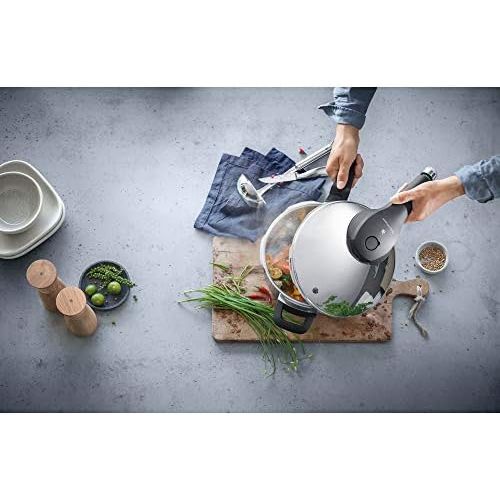 더블유엠에프 WMF Perfect Premium Pressure Cooker 8.5 L 22 cm Cromargan Polished Stainless Steel Induction 2 Cooking Levels All-In-One Rotary Knob