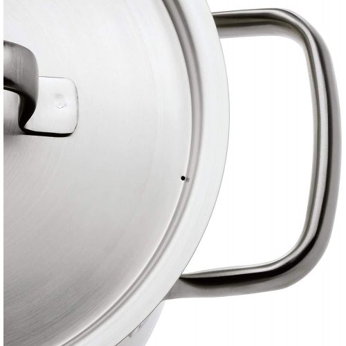 더블유엠에프 WMF Gourmet Plus 18/10 24-cm Stainless Steel Low Casserole with Lid, 4.1 Litres