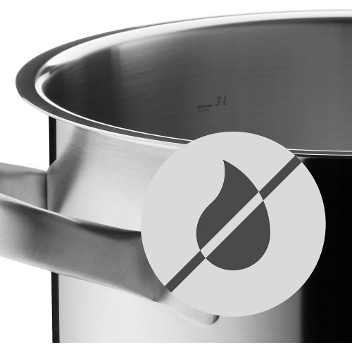 더블유엠에프 WMF Gourmet Plus 18/10 24-cm Stainless Steel Low Casserole with Lid, 4.1 Litres