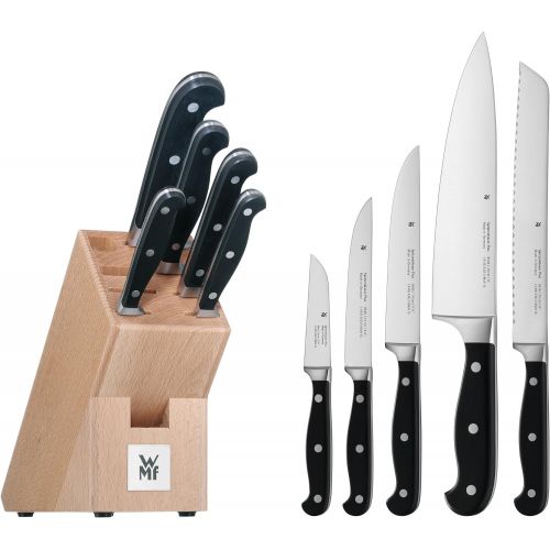 더블유엠에프 WMF Knife Block with Knife Set Top Quality Knife Forged Performance Cut and 1 Block Beech Wood