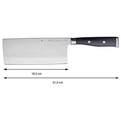 더블유엠에프 WMF Grand Class Chinese Chefs Knife, Sharpening Steel, Forged, Performance Cut Plastic Handle Blade Length 18.5cm