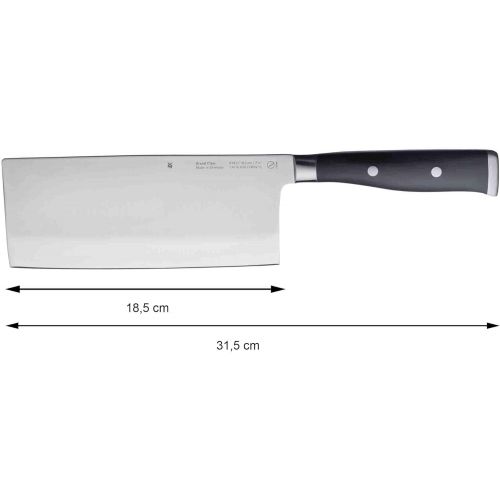 더블유엠에프 WMF Grand Class Chinese Chefs Knife, Sharpening Steel, Forged, Performance Cut Plastic Handle Blade Length 18.5cm