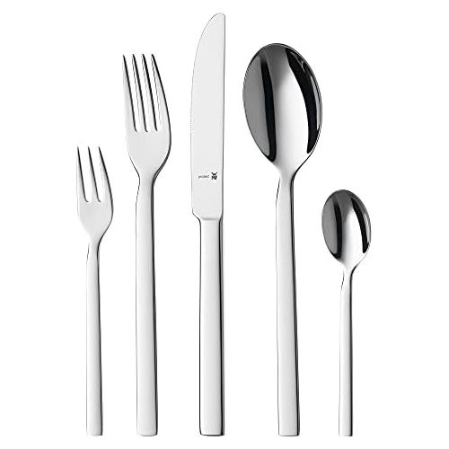 더블유엠에프 WMF Lyric Cutlery Set 30Pieces for 6Peoplewith Monobloc Knives Cromargan Protect Stainless Steel Polished, Extremely Scratch Resistant Dishwasher Safe