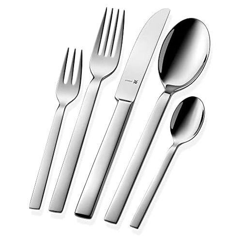 더블유엠에프 WMF Lyric Cutlery Set 30Pieces for 6Peoplewith Monobloc Knives Cromargan Protect Stainless Steel Polished, Extremely Scratch Resistant Dishwasher Safe