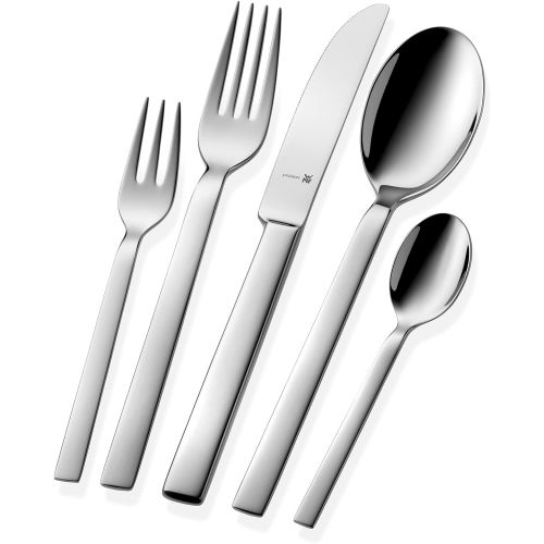 더블유엠에프 WMF Lyric Cutlery Set 30Pieces for 6Peoplewith Monobloc Knives Cromargan Protect Stainless Steel Polished, Extremely Scratch Resistant Dishwasher Safe