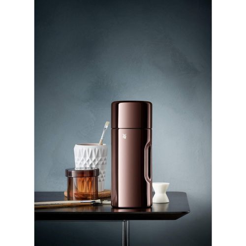 더블유엠에프 WMF Motion Insulated Flask 0.5 L Cromargan Stainless Steel for Tea or Coffee Thermos Flask with Drinking Cup Keeps 24 Hours Cold and 12 Hours Warm Copper