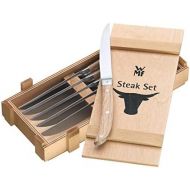 WMF steak knife set 6-piece Ranch in noble wooden box special blade steel forged matt oak oiled