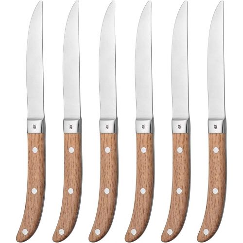 더블유엠에프 WMF steak knife set 6-piece Ranch in noble wooden box special blade steel forged matt oak oiled