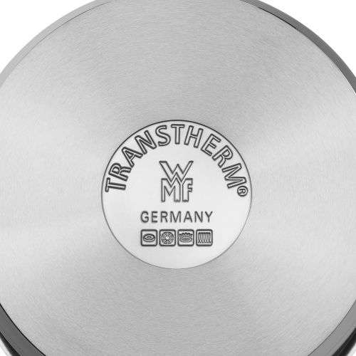 더블유엠에프 WMF 760336380 Set of 4 Pots, Scale on Inside, Lid with 4 PouringFunctions, Made in Germany, Glass Lid, Polished Cromargan Stainless Steel, Suitable for Induction Cookers, Dishwash