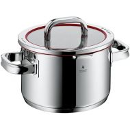 WMF Function 4 cooking pot, tall with glass lid, Ø 20 cm, Cromargan polished stainless steel, interior scaling, 4 pouring functions, suitable for induction, dishwasher-safe, 3.4 l,
