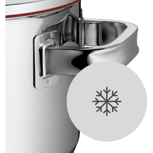 더블유엠에프 WMF Function 4 cooking pot, tall with glass lid, Ø 20 cm, Cromargan polished stainless steel, interior scaling, 4 pouring functions, suitable for induction, dishwasher-safe, 3.4 l,