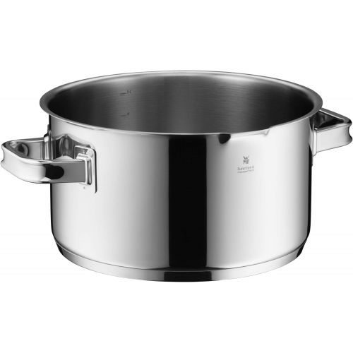 더블유엠에프 WMF Function 4 cooking pot, tall with glass lid, Ø 20 cm, Cromargan polished stainless steel, interior scaling, 4 pouring functions, suitable for induction, dishwasher-safe, 3.4 l,