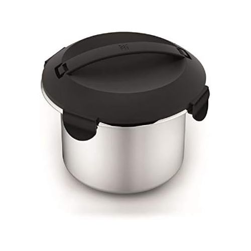 더블유엠에프 WMF KUECHENminis Rice Cooker with Lunch-to-Go Box, Steamer, Space-Saving, Extra To-Go Lid Turns the Inner Pot (1.0 Litre) Into a Secure Lunch Box To-Go Without Food Transfer, 220 W