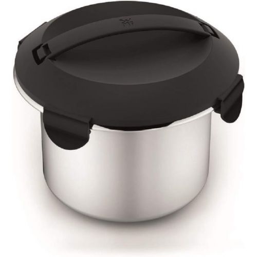 더블유엠에프 WMF KUECHENminis Rice Cooker with Lunch-to-Go Box, Steamer, Space-Saving, Extra To-Go Lid Turns the Inner Pot (1.0 Litre) Into a Secure Lunch Box To-Go Without Food Transfer, 220 W