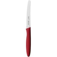WMF Cold Cuts Knife Blade length 11cm Serrated Sharpening Steel Red Handle Made of Plastic