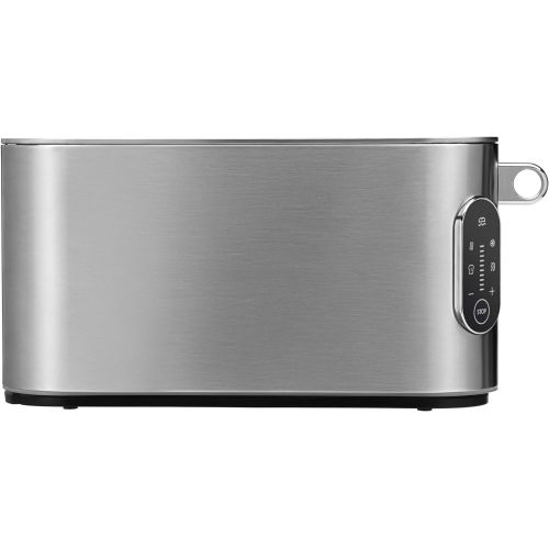 더블유엠에프 WMF Lumero Design Toaster Long Slotted 2 Toaster Touch Display LED Light One-Sided Toast 1 Slice Button 10 Tanning Levels XXL Toast Matte Stainless Steel