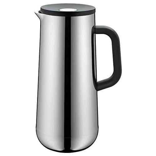 더블유엠에프 WMF Impulse Stainless Steel Vacuum Flask Coffee Tea 1L, Height 28.5cm Glass Panel Automatic Closure 24Hour Cold and Warm Gift Box
