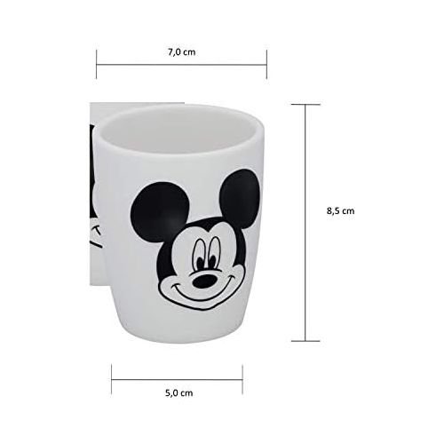 더블유엠에프 WMF Disney Mickey Mouse Mugs Set of 2 Cups with Spoons Porcelain Cromargan Polished Stainless Steel