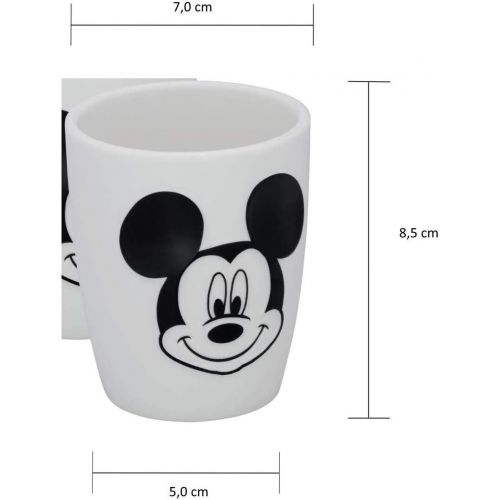 더블유엠에프 WMF Disney Mickey Mouse Mugs Set of 2 Cups with Spoons Porcelain Cromargan Polished Stainless Steel