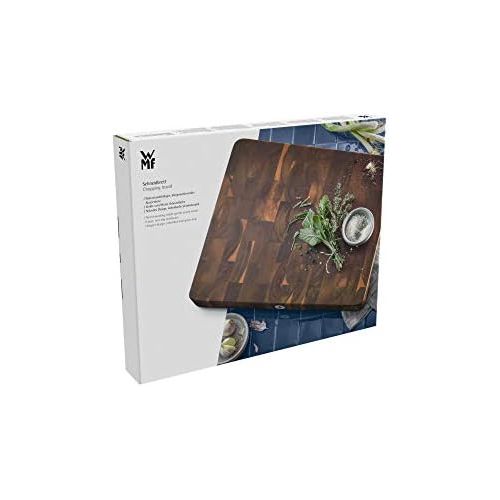 더블유엠에프 WMF Chopping Board, XL 40 x 32 x 4 cm, Acacia Wood, Gentle on Blades, Large Worktop, Front Wood Look